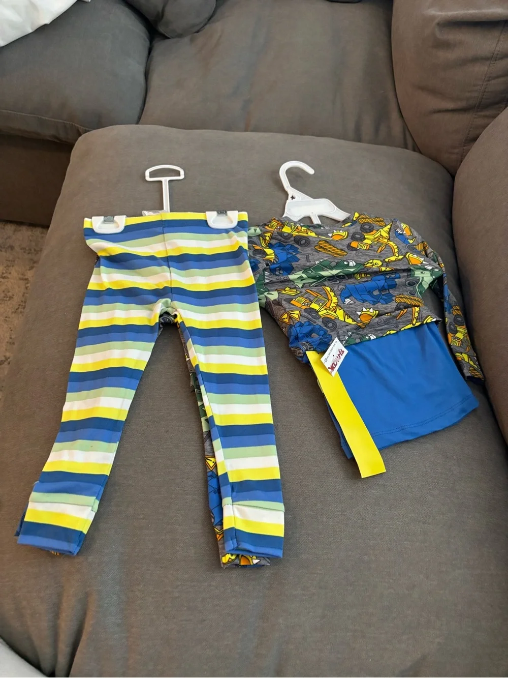 Kids Construction Trucks Pajama Set